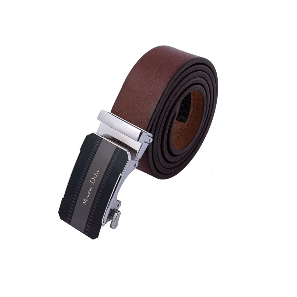 کمربند ریلی چرم قهوه ای