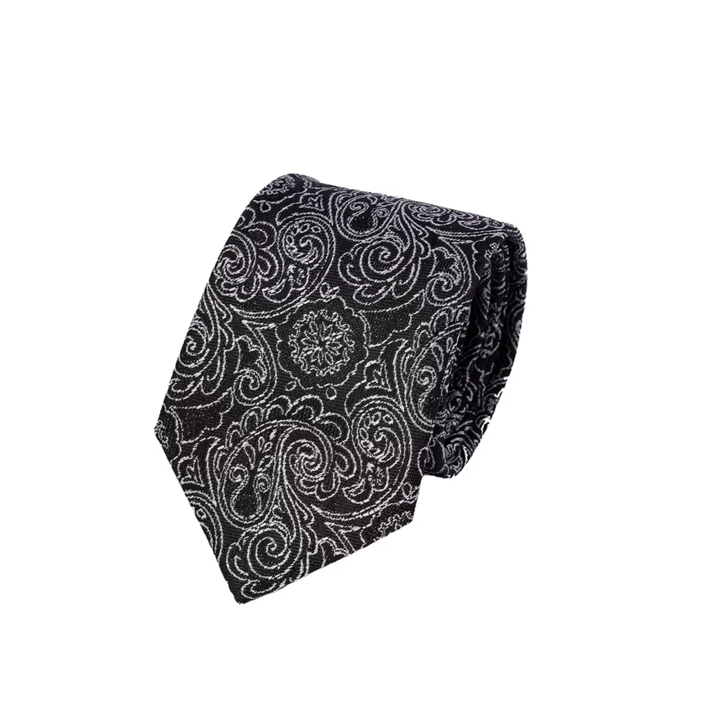 کراوات پوشتدار مشکی سفید