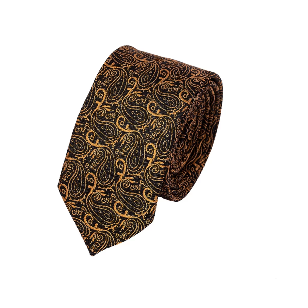 کراوات پوشتدار مشکی عسلی