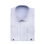 پیراهن سفید دوشین آستین دوبل