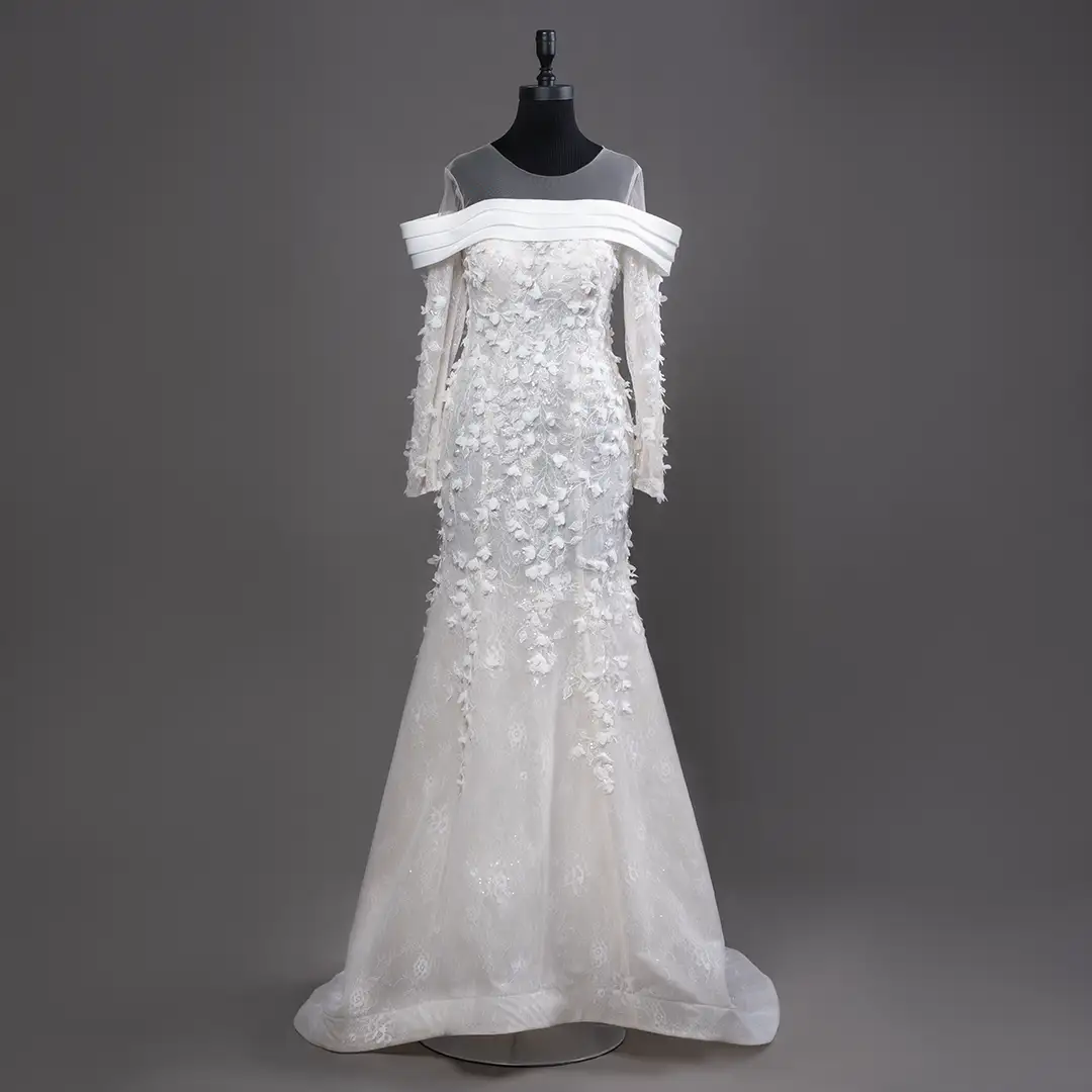 لباس ماهی شامپاین دلبری لباس ماهی شامپاین دلبری