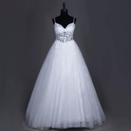 لباس عروس یقه پاپیون VIP